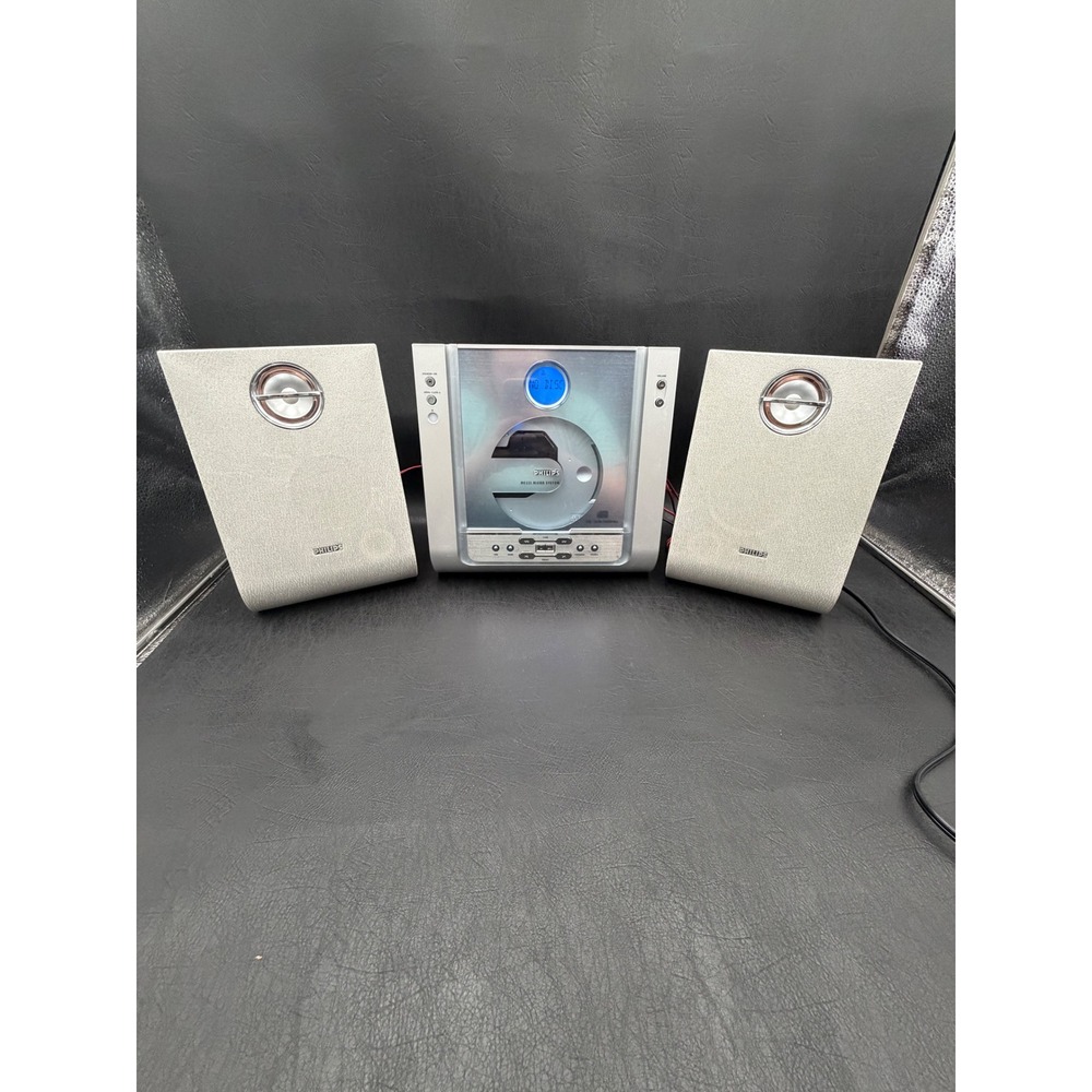 Philips MC235/37 Micro Radio System CD Player AM FM Silver Wall Mountable Stereo